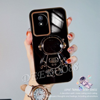 เคสป้องกันโทรศัพท์มือถือ TPU แบบนิ่ม ลายนักบินอวกาศ มีป็อบอัพ สําหรับ VIVO Y02 IQOO 11 Y22S Y22 Y35 Y55+ Y55 V25e V25 Pro 4G 5G IQOO11 VIVOY02