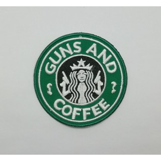 Starbucks ตัวรีดติดเสื้อ แจ๊คเก็ต อาร์ม  ยีนส์ Hipster Embroidered Iron on Patch  DIY