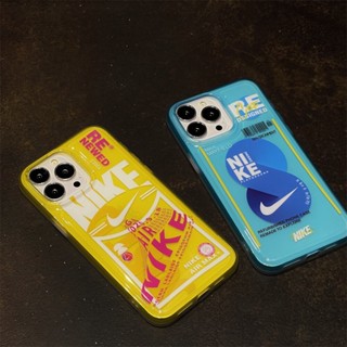 Colourful Sports phone case for iphone 14 14plus 14pro 14promax 13 13pro 13promax street Fashion brand cool translucent Soft shell phone case 12 12pro 12promax 11 11promax 2023 New Design phone case for young people INS style popular Blue Yellow