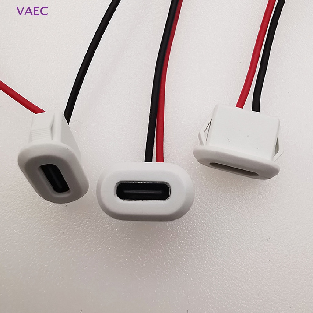 Vaec USB Type C เชื่อมต่อ Type-C พร้อมหัวเข็มขัดการ์ด ตัวเมีย ชาร์จเร็ว พอร์ตแจ็ค USB-C ปลั๊กซ็อกเก็ต โคมไฟตั้งโต๊ะ พอร์ตชาร์จรูปไข่ ใหม่