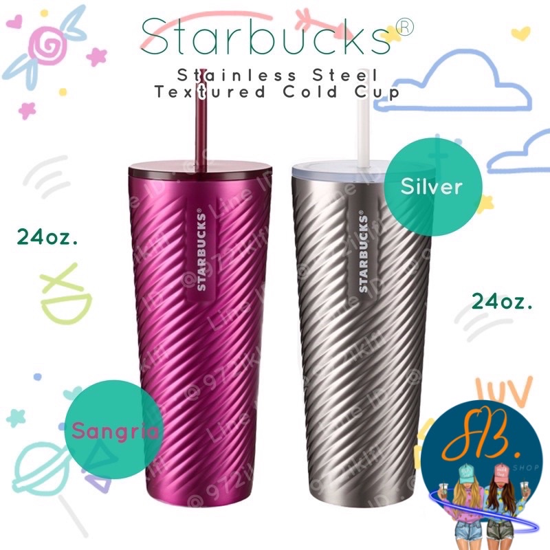 [แท้💯%] Starbucks® Stainless Steel Textured Cold Cup 24oz. | ทัมเบลอร์สตาร์บัคส์สแตนเลสสตีล