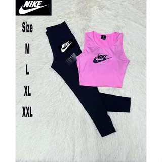 รอพรี 3 วัน✅ Sale‼️ Set ชุดออกกำลังกาย ชุดเซ็ต โยคะ พิลาทิส ชุดวิ่ง Nike Sportbra pants