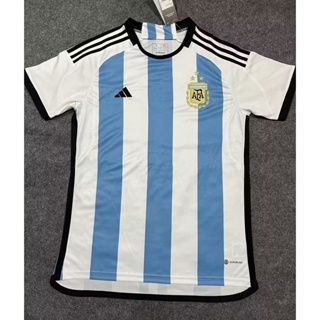 [Fans] เสื้อเชิ้ตแขนสั้น ลายฟุตบอล World Cup Argentina home 3-star championship คุณภาพ สําหรับฝึกซ้อมฟุตบอล 2223