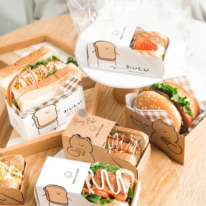 Kotak Bekas Roti กล่องแซนวิช ขนมปังปิ้ง แซนวิช สไตล์เกาหลี