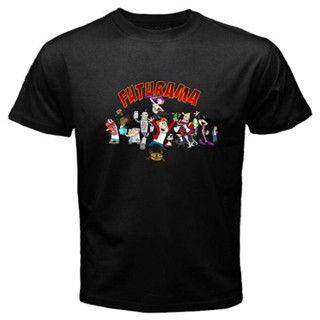 Futurama Cartoon Logo Mens Black Tshirt