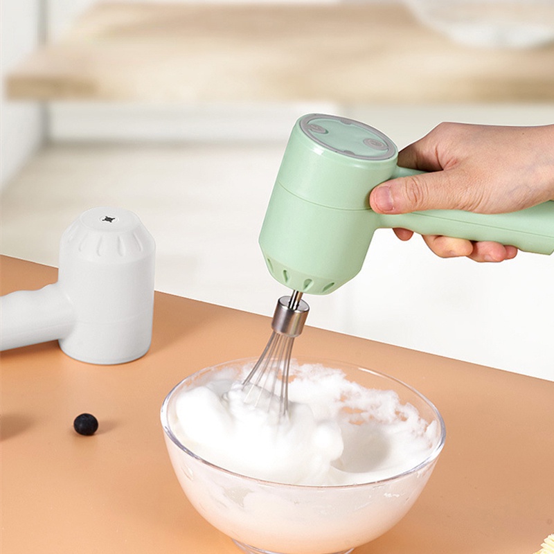 Electric Food Mixer Wireless Portable Hand Blender 3 Speeds High Power Dough Blender Egg Beater Baking Hand Mixer Kitche