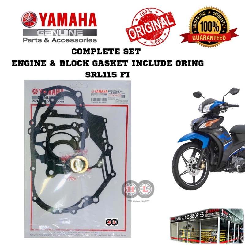 YAMAHA FULL SET GASKET SRL115 FI (2WB-W0002-09) - ชุดสมบูรณ์ ENGINE & BLOCK GASKETUDE ORD LAGENDA FI