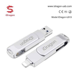 (U013) iDragon IDrive 32/64/128GB USB Flash Drive ดิสก์จัดเก็บข้อมูลภายนอก 3 in1 USB 3.0