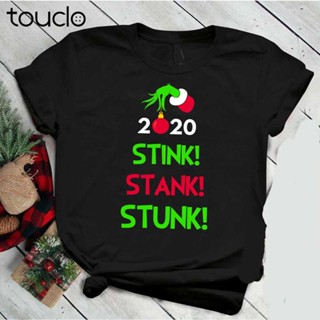 เสื้อยืด พิมพ์ลาย Stang Stunk Grinch Christmas Quarantine สําหรับผู้ชาย และผู้หญิง 2022