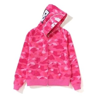 เสื้อฮู้ด [BAPE LADIES]COLOR CAMO APE FULL ZIP HOODIE (Pink) มือ1! แท้100% จากshopญี่ปุ่น