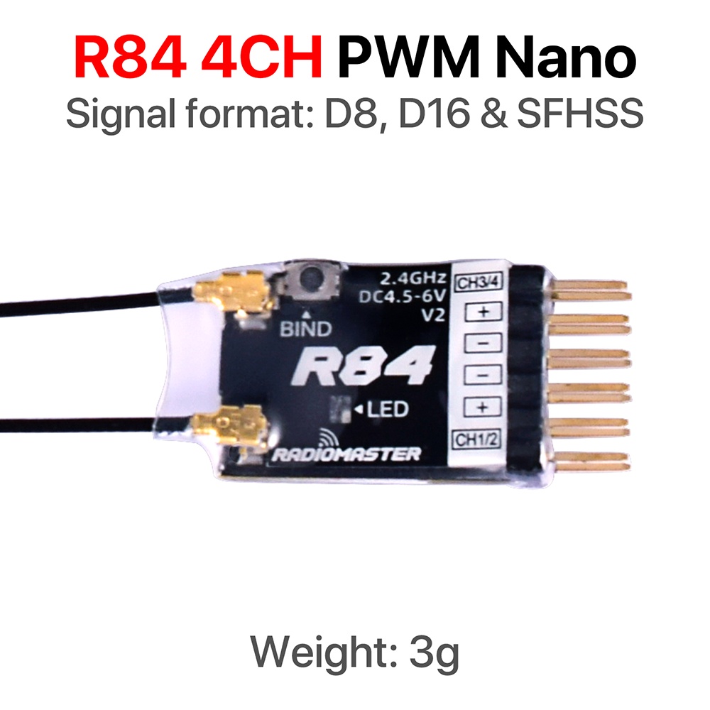 Radiomaster ตัวรับสัญญาณนาโน R81 R84 R86 R86C R88 2.4GHz มากกว่า 1KM SBUS สําหรับ FrSky D8 TX16S