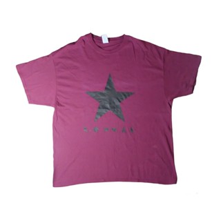 David Bowie - Blackstar อก 27 นิ้ว ยาว 32 นิ้ว สีแดงเข้ม มือสอง ของแท้