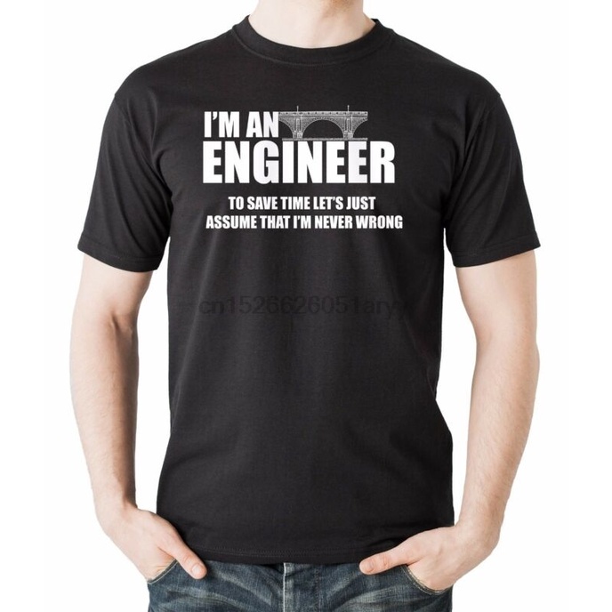เสื้อยืดผ้าฝ้ายพรีเมี่ยม เสื้อยืด ผ้าฝ้าย ใส่สบาย พิมพ์ลาย Engineer I am An Engineer HGakjk88NDfbfj32 สําหรับผู้ชาย