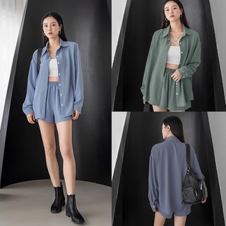Kily.ph Premium Cardigan Blazer Drop shoulder Shier With Wide Leg Short Terno 21A0022
