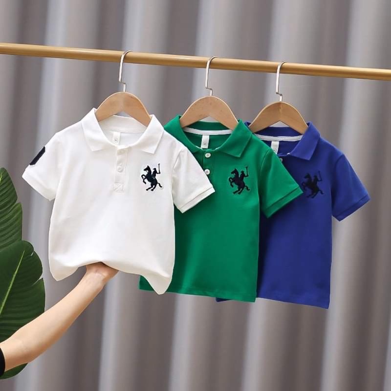 เสื้อโปโลเด็ก ผ้าคัตตอน เกรดพรีเมียม 1.