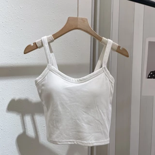8205 เสื้อชั้นในสตรี เสื้อสายเดี่ยว พร้อมแผ่นรองหน้าอก เซ็กซี่ เสื้อครอป Built-in Bra Camisole