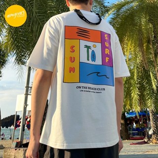 Amyours.onthebeach เสื้อยืดโอเวอร์ไซส์ รุ่น OTB Oversize สกรีนลาย Sun&amp;Surf