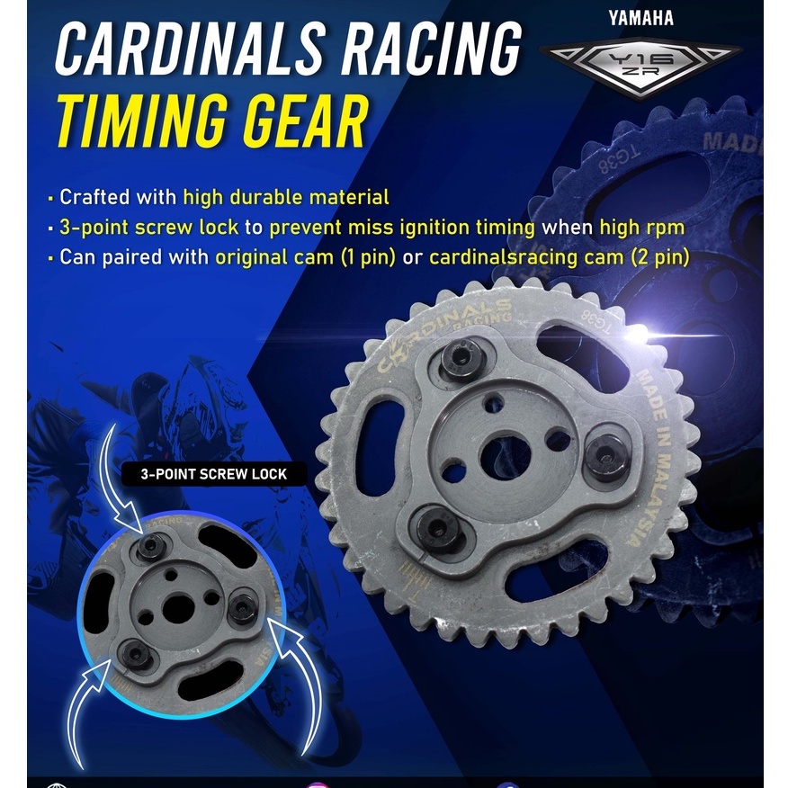 Cardinals RACING Y16 R15 ADJUSTABLE TIMING GEAR