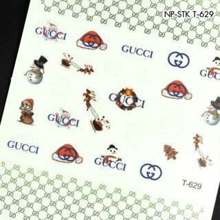 Nail Sticker สติ๊กเกอร์ติดเล็บ Brandname T-629