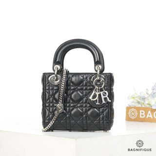 DIOR LADY MY ABC MINI BLACK LAMB SHW