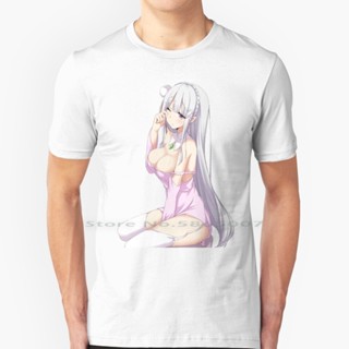 [S-5XL]Emilia Re : Zero Kara Hajimeru Isekai Seikatsu Anime Girl Waifu Hot T Shirt 100% Cotton Mgnga Girl Girls Wai_12