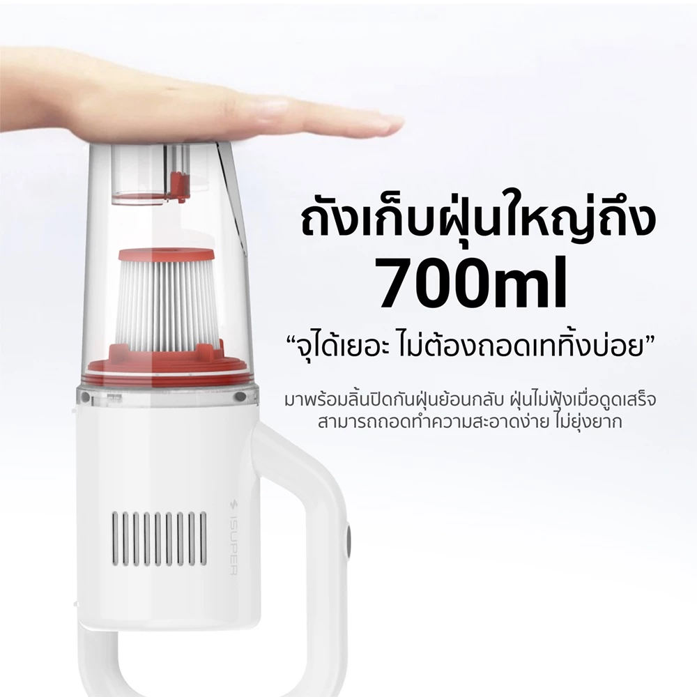 KENTO LITE เครื่องดูดฝุ่นไร้สาย 35500pa Vacuum Cleaner เครื่องดูดฝุ่น ดูดไรฝุ่น  3in1 หัวต่อ 16ชิ้น รับประกัน 1ป thumbnail 3