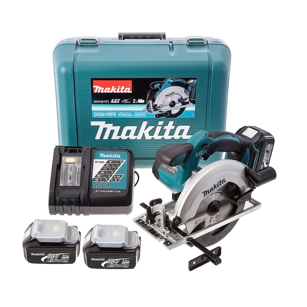 MAKITA เลื่อยวงเดือนไร้สาย รุ่น DSS611Z(ตัวเปล่าแกะจากชุด) / DSS611Z+ กล่อง ไม่รวมชุดแบต / DSS611RFE (ครบชุด พร้อมแบต)