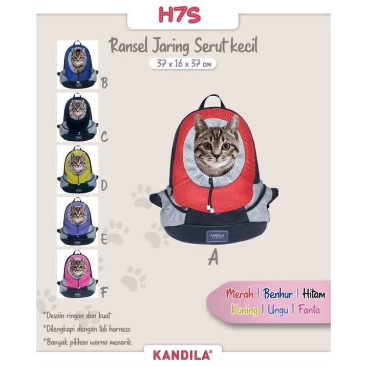 H7S/H7L Pet Carrier Cargo Drawstring Mesh Backpack Dog Cat Bag