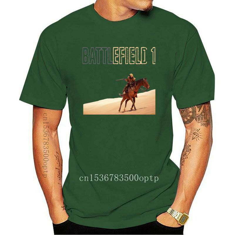 New Battlefield 1 Famous Fps Game Logo MenS White T-Shirt Retro O Neck Tee Shirt