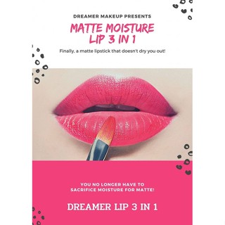 DREAMER LIP 01 ลิปติก เลือกเฉดสี ที่สวยในสไตล์ที่เป็นคุณ "สวยครบ จบในแท่งเดียว"  แมทแบบผู้ดี ไม่แห้งเป็นขุย เนียนเรียบ