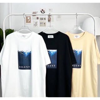 เสื้อยืดโอเวอร์ไซส์ สกรีนลายรูปภาพ SILENT by Anywear