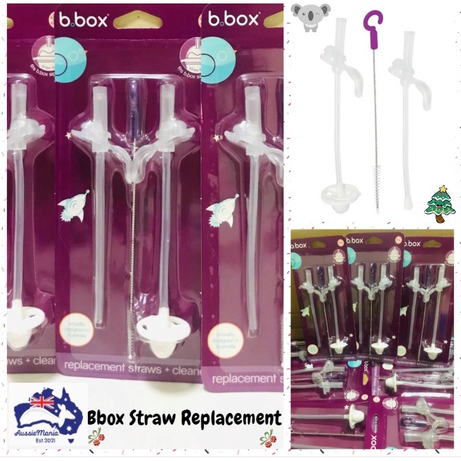 B.Box Sippy Cup Replacement Straw and Cleaning Set ชุดหลอดอะไหล่และแปรงทำความสะอาด จากประเทศออสเตรเลีย