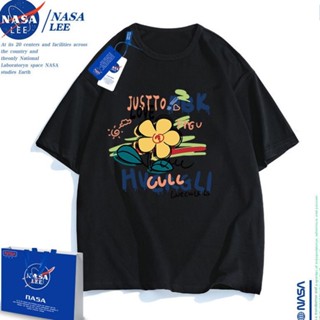 พร้อมส่ง เสื้อยืดแขนสั้น ผ้าฝ้ายแท้ พิมพ์ลาย NASA Street Wear สําหรับผู้ชาย และผู้หญิง แขนสั้น_45