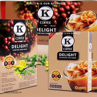 K Coffee 3in1 กาแฟเวียดนาม กาแฟสำเร็จรูปทรีอินวัน กาแฟลาเต้เข้มข้น สูตรเวียดนามแท้ (( 1กล่องมี5ซอง@17กรัม ))