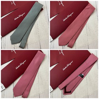 Salvatore Ferragamo Necktie เนคไท ขนาด 8cm Made in italy (Shop King Power)