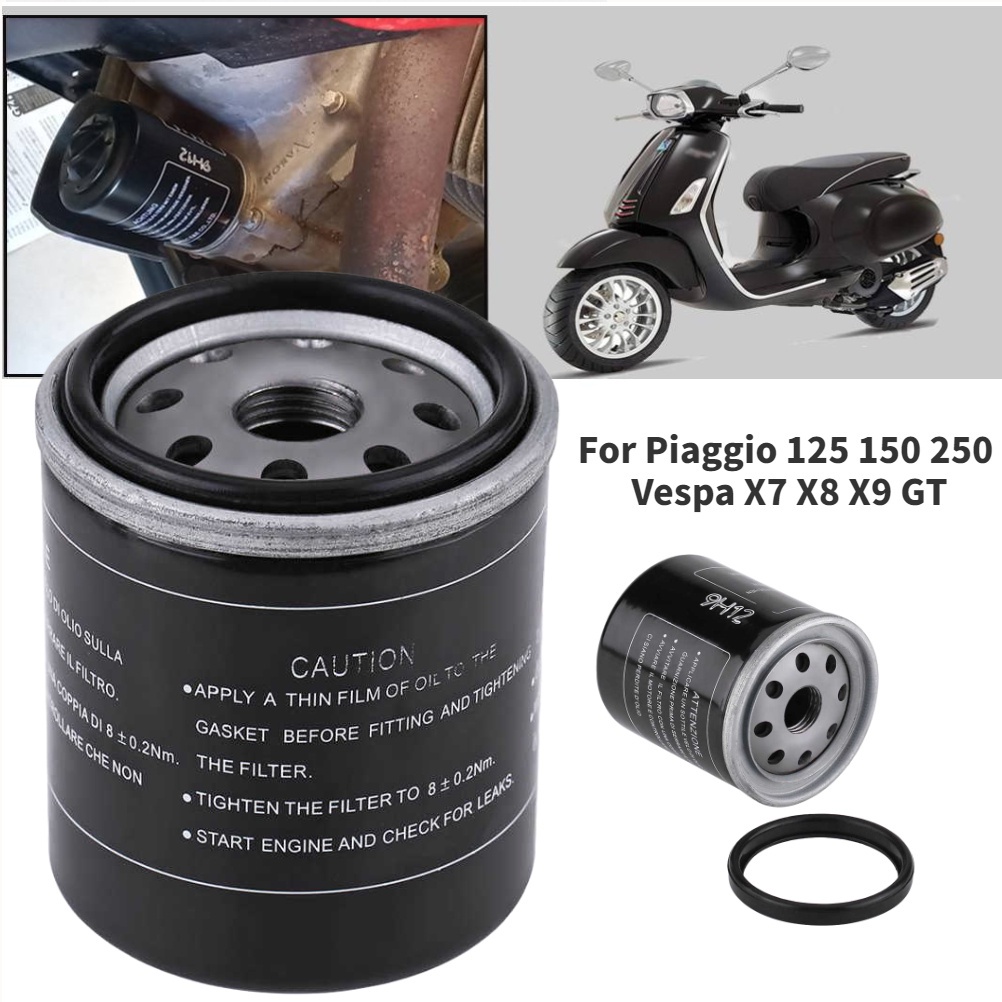 ไส้กรองน้ำมันเครื่อง อุปกรณ์กรองน้ำมันรถจักรยานยนต์ สําหรับ Piaggio 125 150 200 250 Vespa X7 X8 X9 G