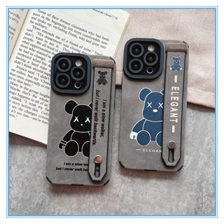 Violent bear case for iPhone 14 อเนกประสงค์ มีสายโซ่ chain wristband เปลือกหนังนิ่ม เคสไอโฟน14promax เคสไอโฟน11 กันกระแทก เคส iPhone 14 plus 13 12 Pro max เคสi11 case นิ่ม