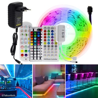 ☾✑สายไฟ LED WiFi Bluetooth Music 5050 RGB DC12V ยืดหยุ่น 5 เมตร 10 เมตร 20 เมตร อินเตอร์เน็ตไร้สาย + ปลั๊กอะแดปเตอร์