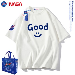 NASA tide brand joint รอบคอผ้าฝ้ายแขนสั้นเสื้อยืดผู้ชายและผู้หญิงคู่พิมพ์ฤดูร้อนใหม่เสื้อยืด top เสื้อผ้าเสื้อยืดเส_22