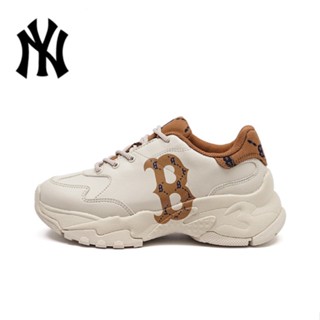 MLB รองเท้าผ้าใบ Chunky Dia Monogram vintage printed shoes in beige  ของแท้ 100%