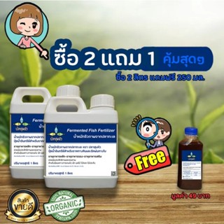 น้ำหมักปลาทะเล 1 ลิตร (โปรซื้อ2ลิตรแถมขวด250มล.) ปลาสุมหัว น้ำหมักชีวภาพ ปุ๋ยปลาหมัก