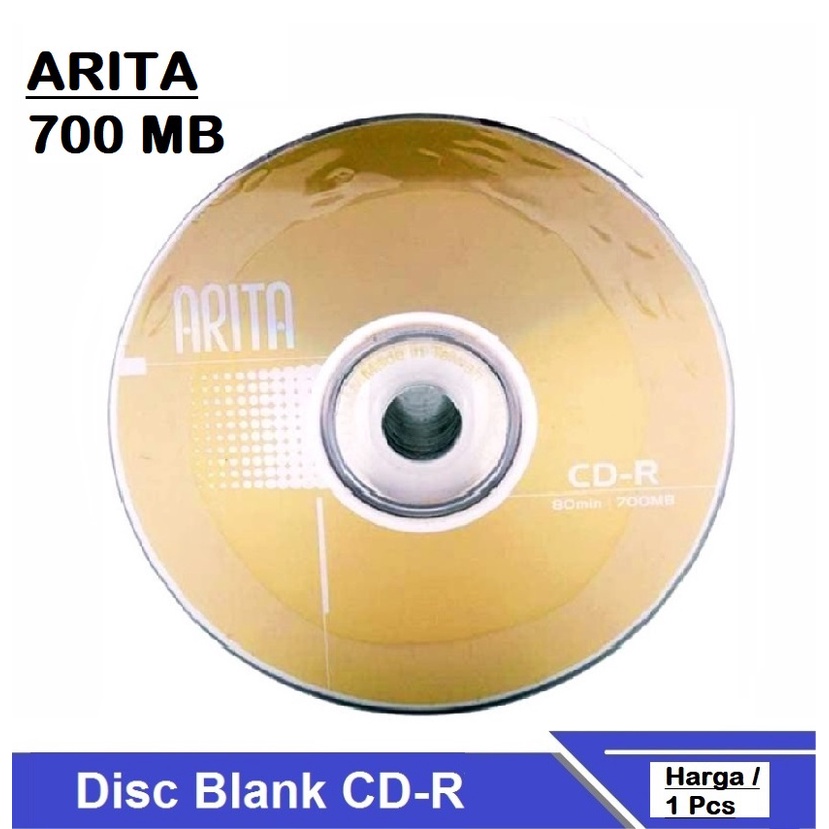 CD-R Arita 700 MB | ซีดี EMPTY | ซีดีของอริต้า | Arita CDR ความจุ 80 นาที สีทอง | แผ่นคอมแพค