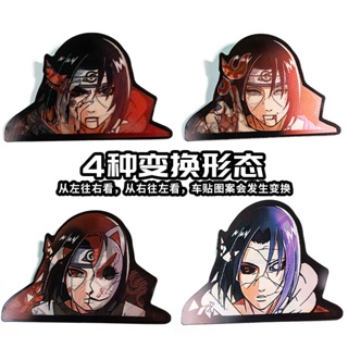 J Uchiha Itachi สติกเกอร์ไดนามิก ลายการ์ตูนอนิเมะ 3D ไล่โทนสี กันน้ํา สําหรับติดตกแต่งรถยนต์