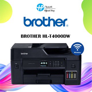 Brother Printer Inkjet : HL-T4000DW6500 หน้า (ขาวดำ)* | 5000 หน้า (สี)* | ประหยัดกว่า 50%ประกันศูนย์ 3ปี