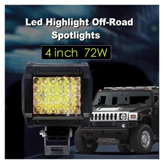 ไฟสปอตไลท์ Led 72W พลาสติก คุณภาพสูง 4 นิ้ว สําหรับติดกันชนหน้ารถยนต์