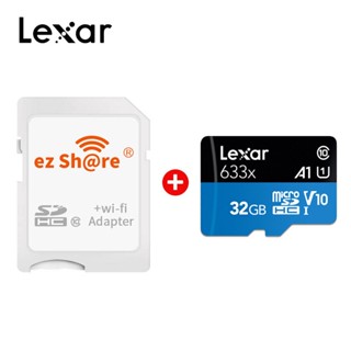 Ezshare การ์ด WIFI SD ไร้สาย พร้อมการ์ด Micro SD 32GB Class10 64GB 256GB 128GB TF การ์ดหน่วยความจํา การ์ด MicroSD อะแดปเตอร์ WIFI