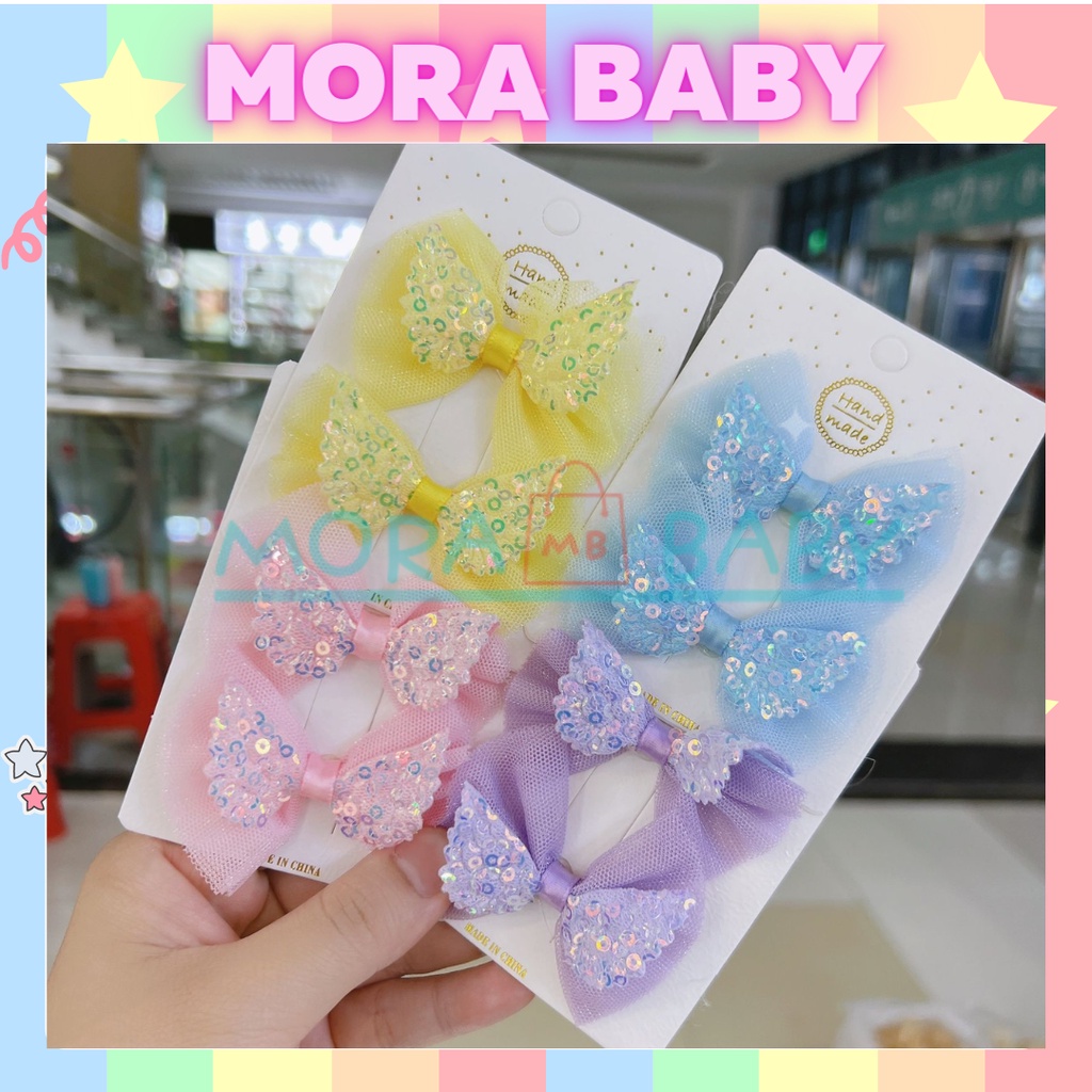 โมรา || (P-015) || CHILDRENS HAIR BAND SET 2 ชิ้น WINGS ANGEL NET MOTIF/CHILDRENS BEAD กิ๊บติดผม/กิ๊