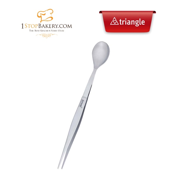 Triangle Chef tasting spoon & tweezers, carded / ที่คีบอาหารพร้อมช้อนตกแต่งอาหาร