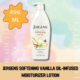 โลชั่นทาผิว Jergens jergen Softening Vanilla Oil-Infused Moisturizer Lotion 496ml. เจอร์เกนส์ เจอเก้น ทาผิว โลชั่นผิวแห้