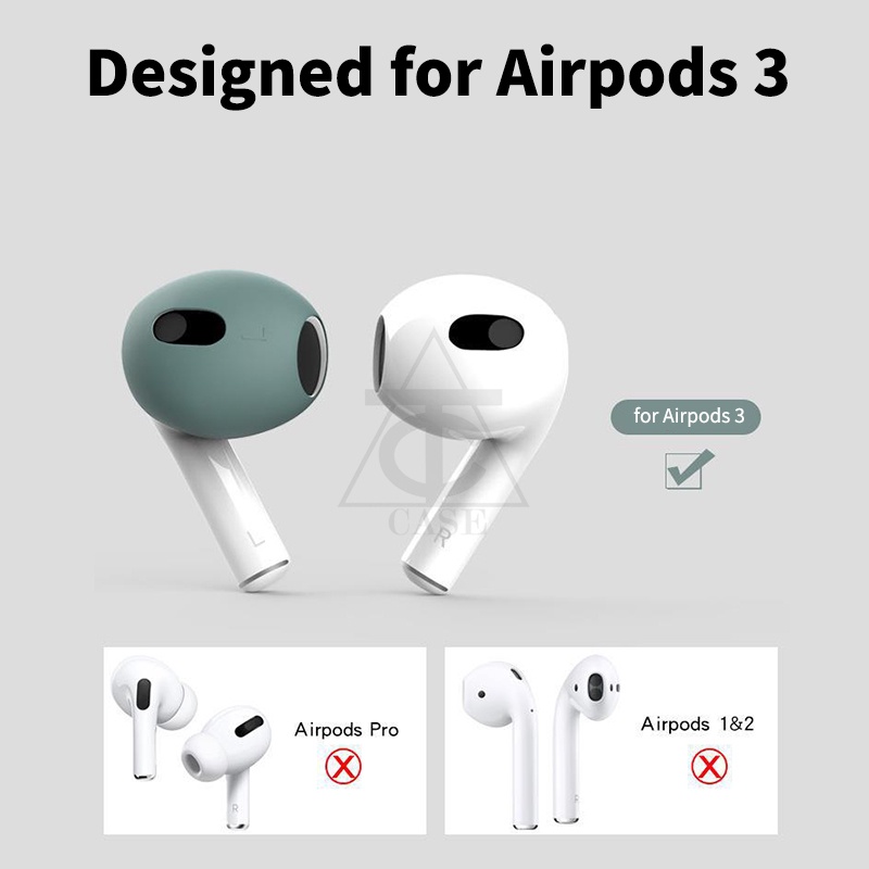 ซิลิโคนหูฟัง สำหรับแอร์พ็อต 3 1คู่(บางใส่เคสปิดฝาได้) Silicone Ear Cover จุกยางซิลิโคน Silicone Ear Tips Skin Cover 1คู่ - รูปที่ 5